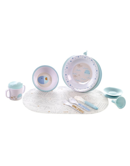 Crockery with thermal plate