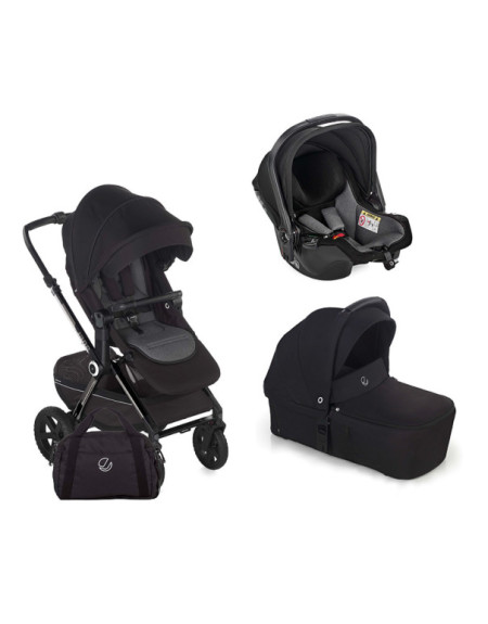 Crosslight Silver Shadow Buggy + Sweet Carrycot + Koos iSize R1 baby carrier