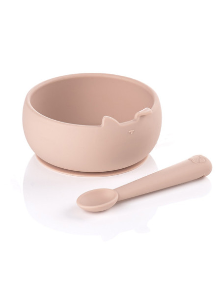 Silicone bowl and spoon set